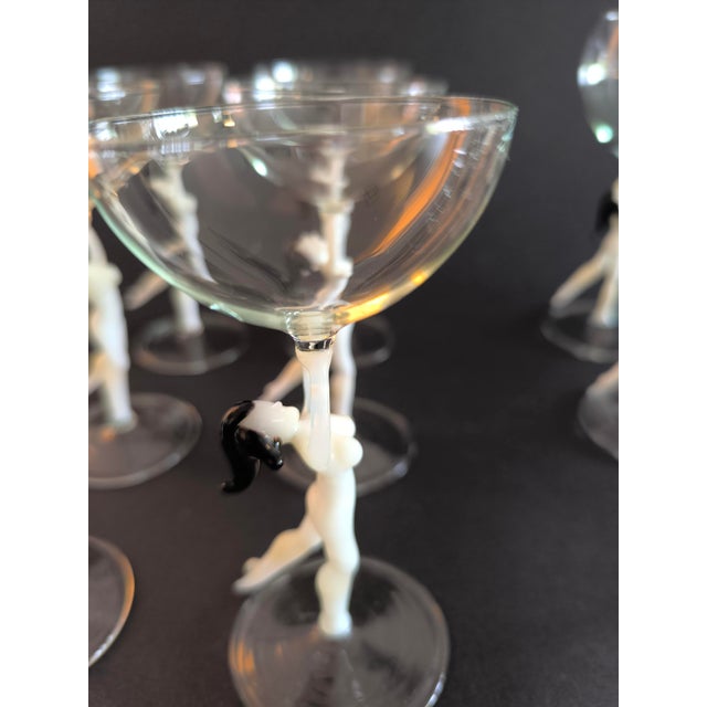 Liqueur and Wine and Champagne Glasses from Lauscha, 1940s, Set of 18 For Sale - Image 9 of 15
