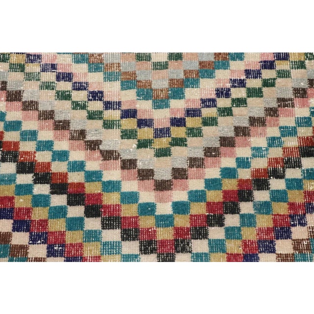 Mid 20th Century Vintage Turkish Sivas Rug - 02'05 X 02'06 For Sale - Image 5 of 10