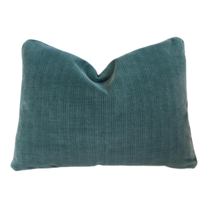 Kravet Couture Stripe Teal Velvet Feather/Down Pillow