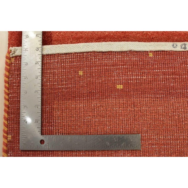Gabbeh Runner 2’7” X 8’2” Red Wool Contemporary Hand-Knotted Oriental Rug For Sale - Image 13 of 13