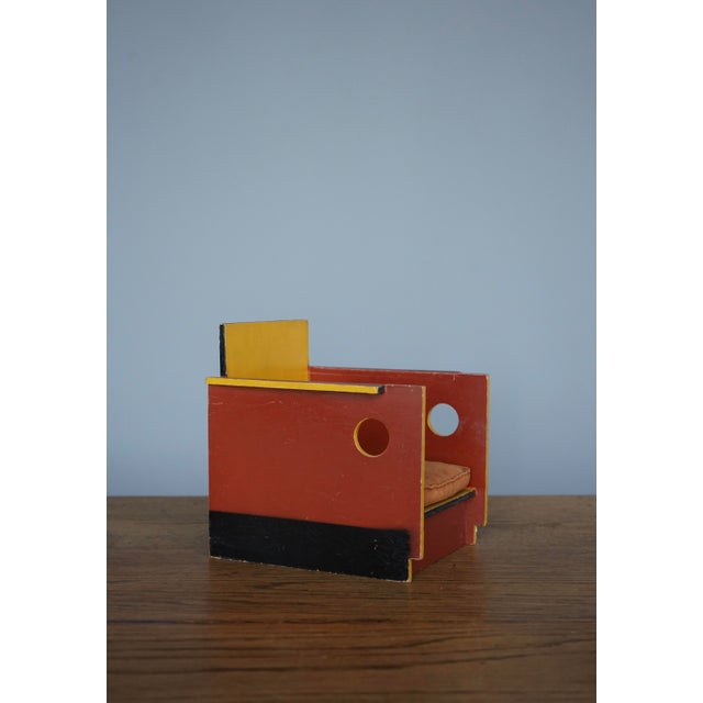 Brown Vintage Toy Chair by Ko Verzuu for Ado, 1930s For Sale - Image 8 of 9