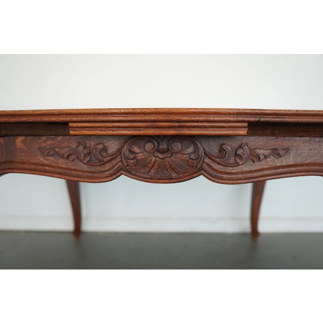 Wood Vintage French Provincial Extendable Dining Table For Sale - Image 7 of 12