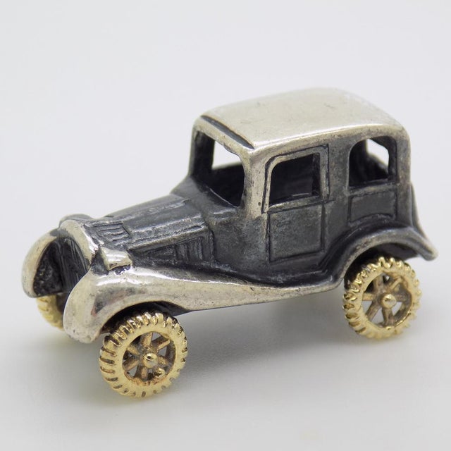 Metal Vintage Italian Sterling Silver 925 Classic Car, 1980s For Sale - Image 7 of 14
