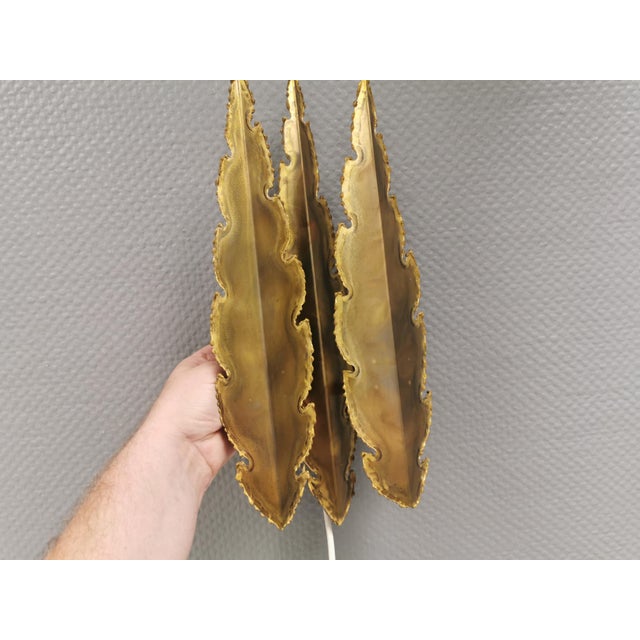 Metal Brutalist Brass Wall Lamps, Svend Aage Holm Sørensen, 1960s Danish Design by Svend Aage Holm Sørensen for Holm Sørensen & Co, Set of 2 For Sale - Image 7 of 12