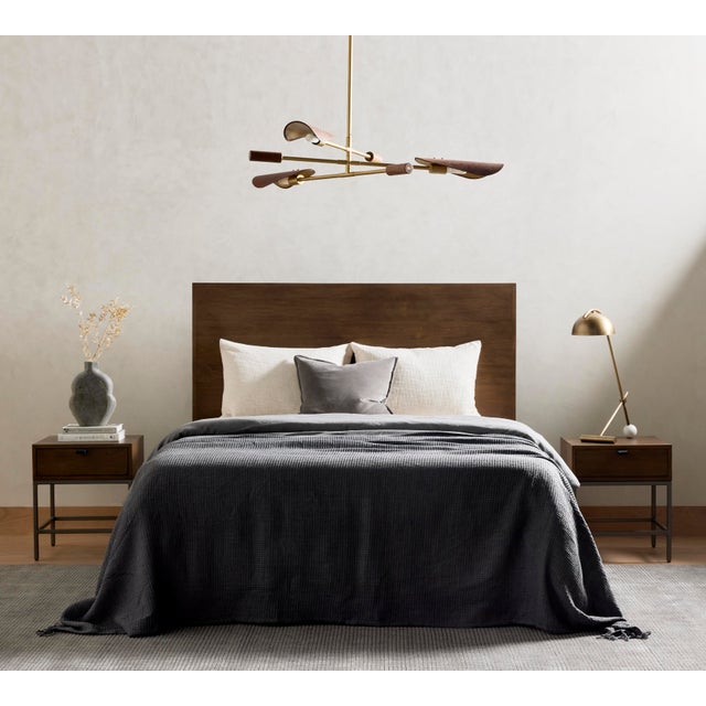 Not Yet Made - Made To Order Four Hands Trey Bed, Auburn Poplar, Queen For Sale - Image 5 of 12