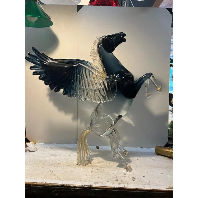 Metal Pegasus Figure in Murano Glass, 2000s For Sale - Image 7 of 7