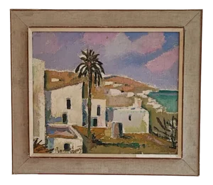 Percival Pernet, Ibiza, Oil on Canvas, Framed