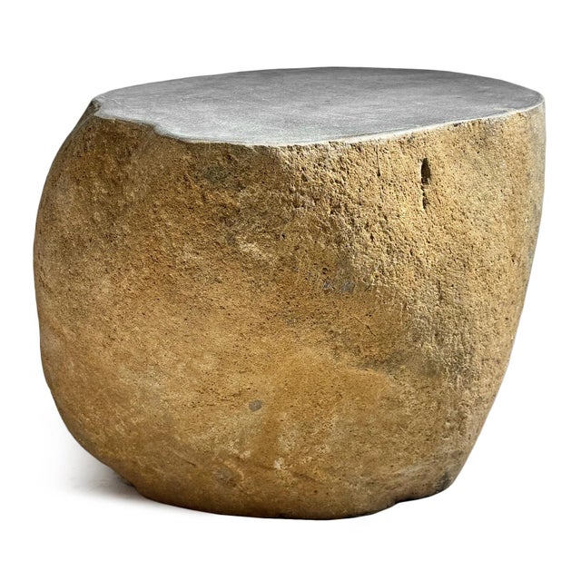 Vintage Boulder Outdoor Organic Modern Stool Side Table For Sale - Image 4 of 7