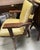 Brown Rare 7-Piece Mid-Century Modern Japanese Dining Set With Tiger Oak Live-Edge Trestle Table & 6 Swivel Chairs For Sale - Image 8 of 13