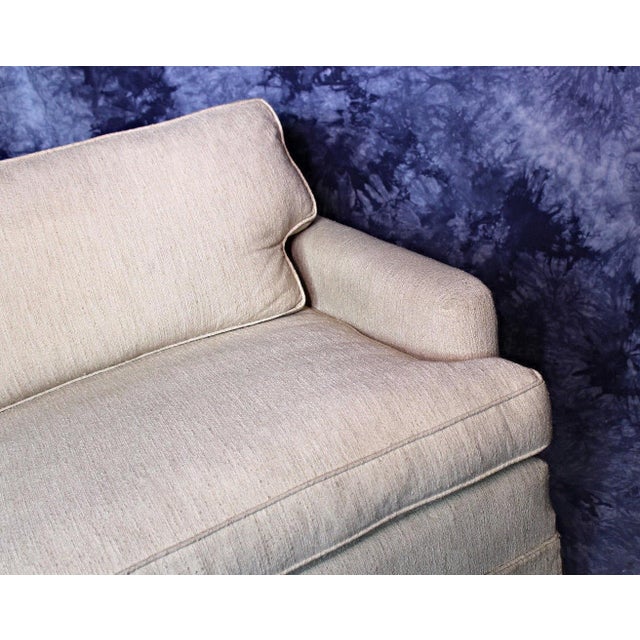 Modern Down Filled Raw Silk Sofa Chairish
