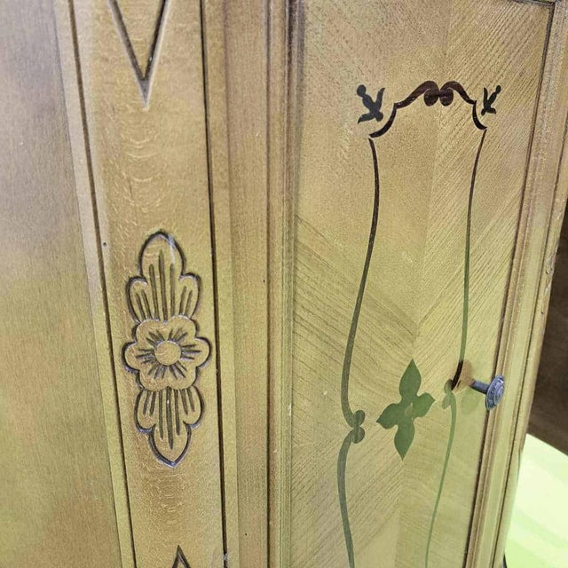 Wood Vintage Carved Wooden Credenza For Sale - Image 7 of 9