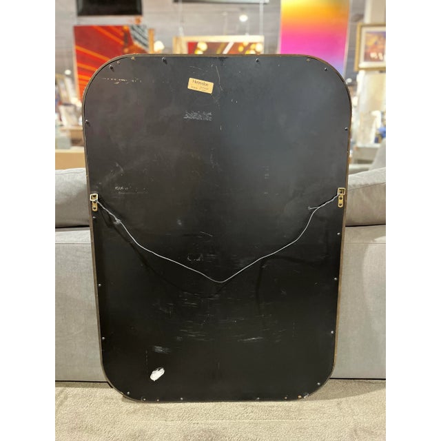 Contemporary Henredon Black Wood "Scene 3" Wall Mirror For Sale - Image 3 of 6