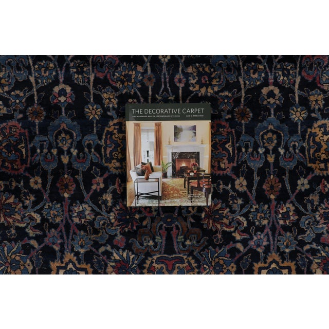 Vintage Turkish Floral Wool Gallery Runner in Blue by Rug & Kilim, 1950-1959, Turkey For Sale - Image 13 of 13