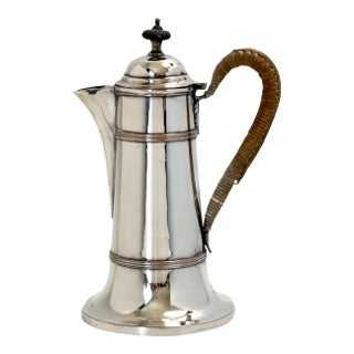 Antique English Silverplate Single-Serve Coffee Pot For Sale