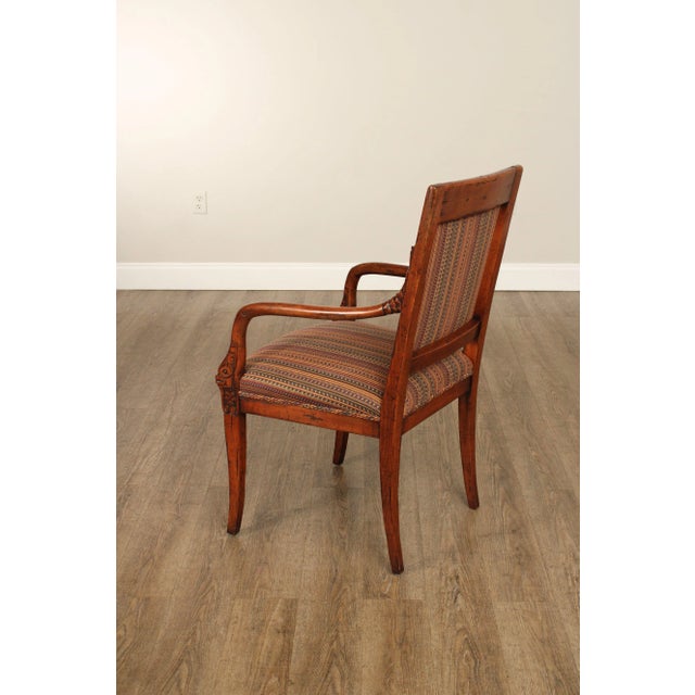 Late 20th Century French Empire Style Carved Frame Armchair For Sale - Image 5 of 12
