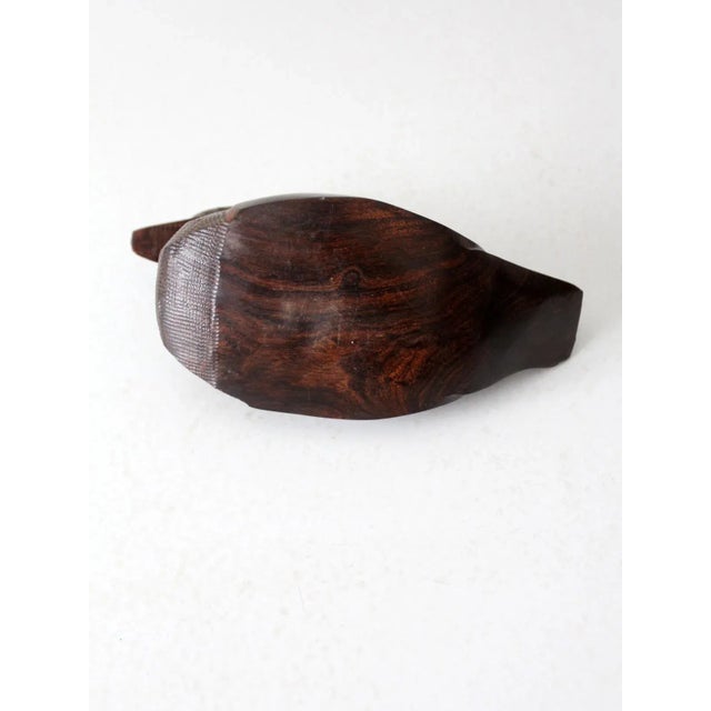 Vintage Hand-Carved Ironwood Duck For Sale - Image 6 of 9