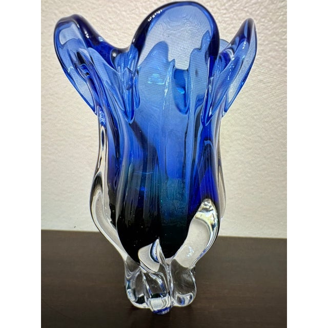 Chrisbka Josef Hospodka Vintage Blue Vase For Sale In Boise - Image 6 of 6