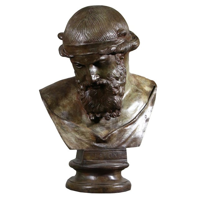 Bust of Plato, 21st Century, Bronze For Sale - Image 4 of 4