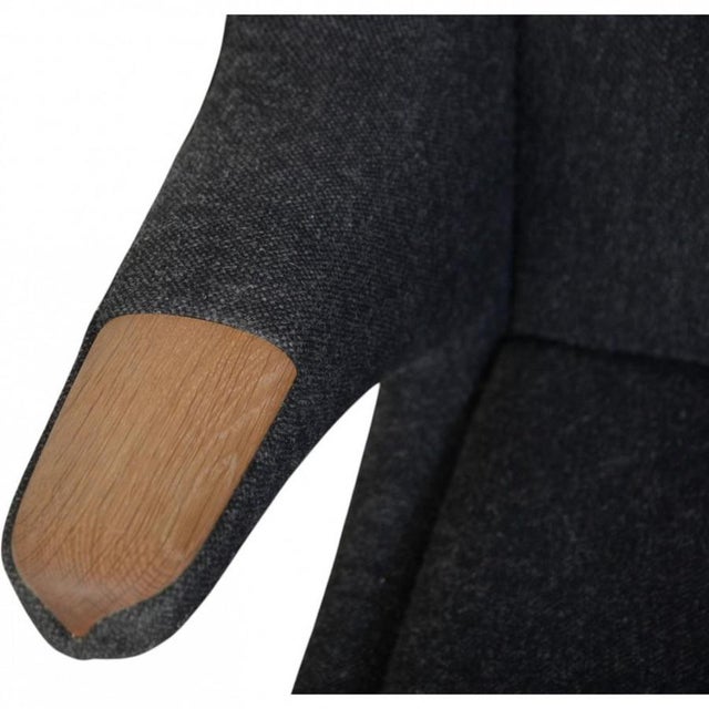 Set of Papa Bear Chair and Ottoman in Grey Hallingdal Fabric by Hans J. Wegner, 2025 For Sale - Image 5 of 18