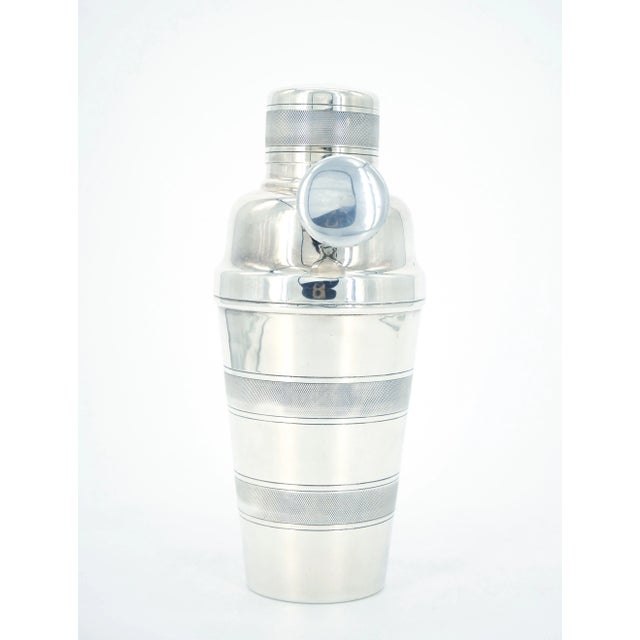 English Edwardian Sheffield Silver Plate Barware Cocktail Shaker For Sale - Image 4 of 12