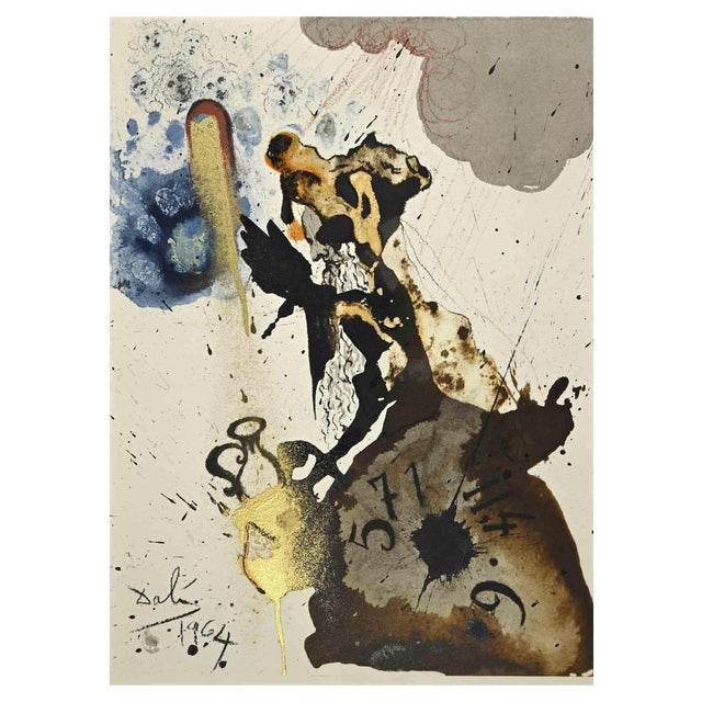 Salvador Dalí, Mane, Thecel, Phares, Lithograph, 1964 For Sale