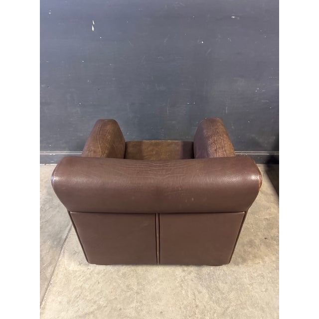 Animal Skin 1970s Attributed to De Sede Ds-97 Buffalo Leather Lounge Chair For Sale - Image 7 of 9