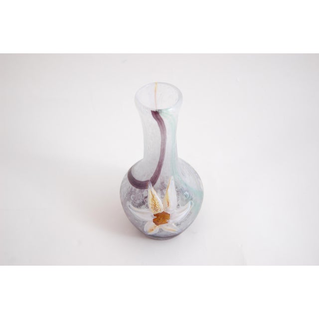 1990s Vase with Acid-Etched Daffodil by Emille Galle For Sale - Image 5 of 7