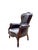 Vintage Chocolate Brown Leather Ralph Lauren Style Club Armchair For Sale - Image 11 of 17