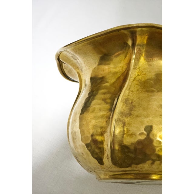 Mid-Century Modern Hand-Hammered Brass Vase by Cognolato, Italy, 1950s For Sale - Image 11 of 17