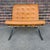 This is a tan leather and chrome Barcelona style lounge chair. It features tan button-tufted leather cushions and matching...