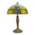 1920s Arts & Crafts Phoenix Reverse Painted Landscape Lamp C1920 For Sale - Image 5 of 10