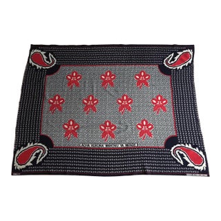 1980s Printed African Textile Art Cloth For Sale