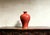 Art Deco Chinese Ceramic Vase,Kangxi Marked Red Glaze Porcelain Plum Vase For Sale - Image 3 of 11