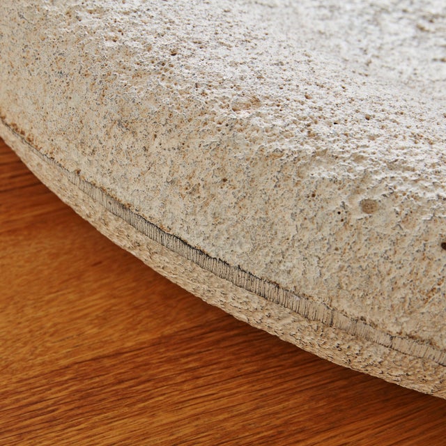 Modern Large Travertine Bowl or Centerpiece, Italy 1970s For Sale - Image 3 of 11