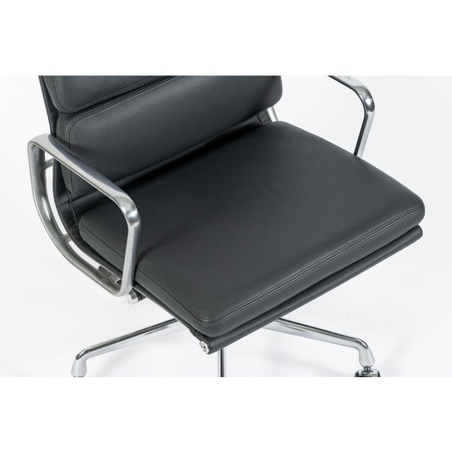 Eames for Herman Miller Gray Leather Office Chair 2000s For Sale - Image 12 of 13