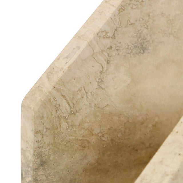 Vintage Travertine Magazine Rack, 1970s For Sale - Image 13 of 18