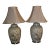 Mid 20th Century Chinoiserie Ceramic Floral Ginger Jar Table Lamps - a Pair For Sale