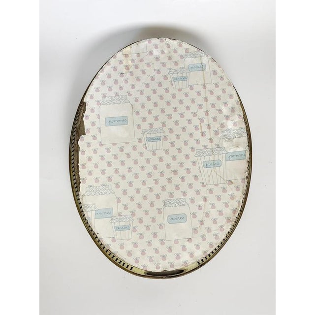 Hand-Painted Green Metal Tray, France, 1800s For Sale - Image 10 of 11