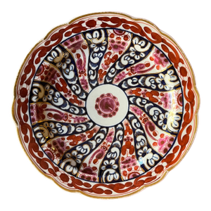 Antique Early 19th Century English Worcester Porcelain Plate in the Queen Charlotte Pattern