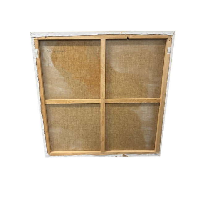 Burgundy Abstract Acrylic, Oil & Pencil Painting by Xavi Carbonell For Sale - Image 8 of 9