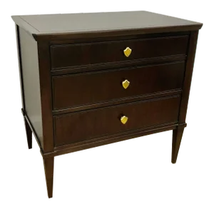 Beverly Furniture "Boxer" 3 Drawer Mahogany Nightstand
