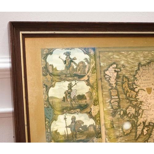 Vintage Gold Foil Map of the British Isles by Joannes Janssen, 1646 For Sale - Image 4 of 12