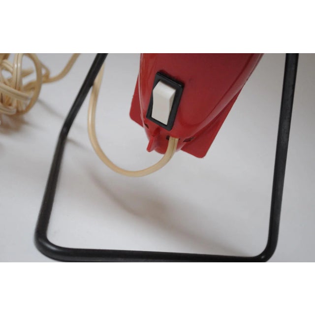 Small Vintage Italian Modern Red Table/Wall-Mounted Fan by Msm Milano For Sale - Image 12 of 12