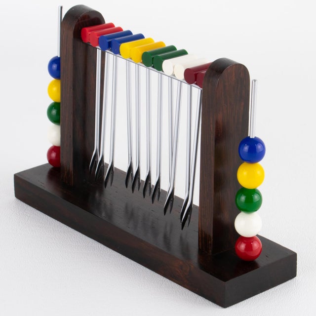 Wood French Art Deco Miniature Croquet Game Cocktail Picks, circa 1930 For Sale - Image 7 of 10
