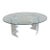 1980s Vintage Lucite and Glass Top Coffee Table For Sale