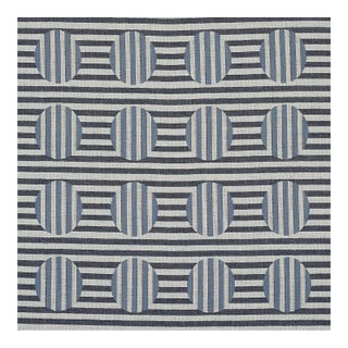 Sample - Schumacher Soto Fabric in Denim For Sale