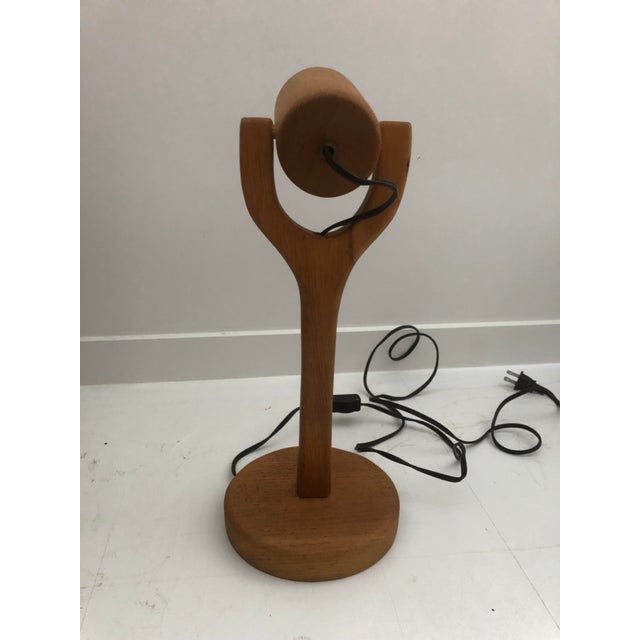Vintage Wooden Table Lamp, Circa 1970s For Sale - Image 10 of 12