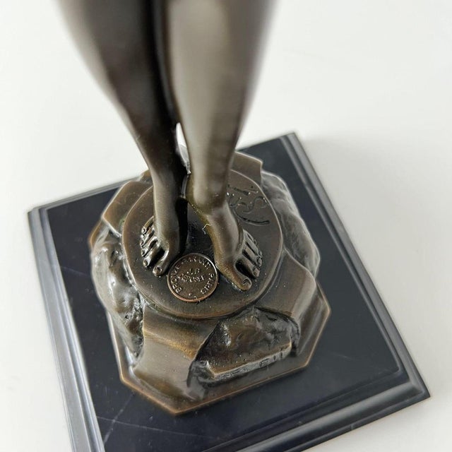 Philips, Art Deco Sculpture of a Nude Woman, 20th Century, Bronze For Sale - Image 9 of 12