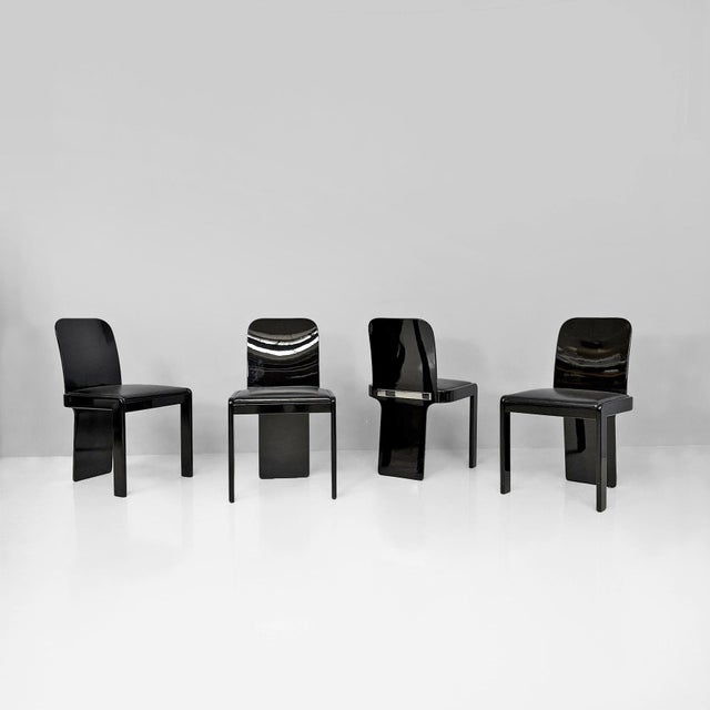 Italian Modern Chairs attributed to Pierluigi Molinari for Pozzi, 1970s, Set of 4 For Sale - Image 16 of 16