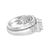 Immerse yourself in the timeless elegance of this bridal engagement ring set, masterfully crafted from .925 sterling...